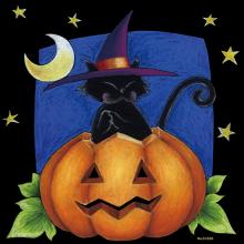 ハロウィン 黒猫 デコレーションシール