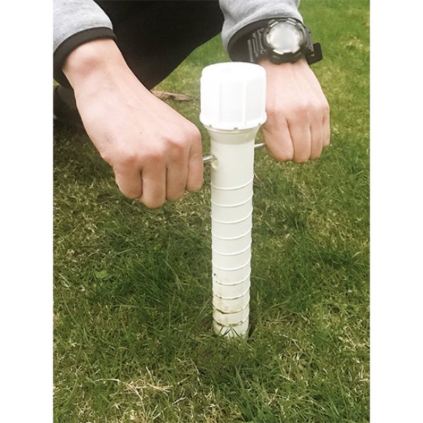 画像2: 埋め込み式のぼり用ポールスタンド 白 No.29210 (2)