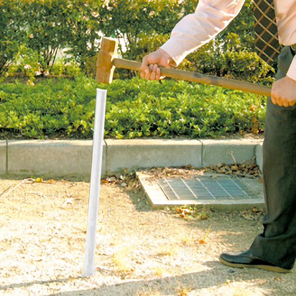 画像2: のぼり旗 ポール立て 杭型 埋め込み式 白色 No.294 (2)