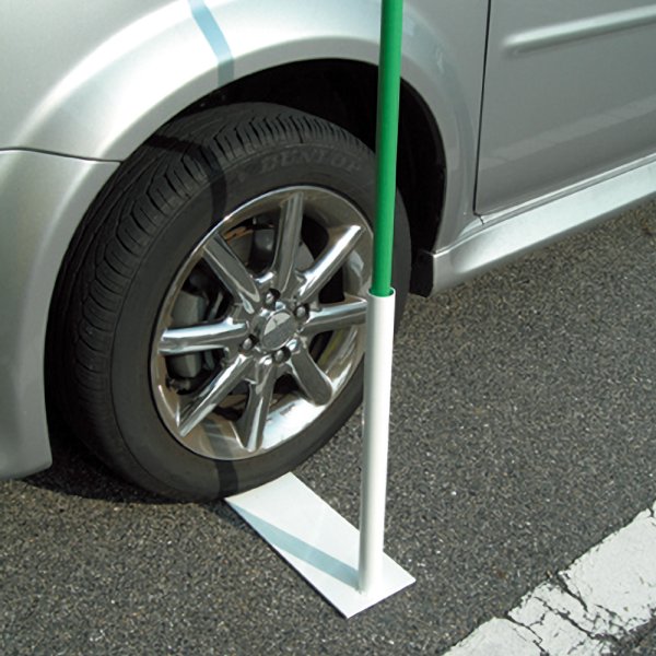 画像2: のぼり旗 ポール台 スタンド 土台 タイヤ踏式 白色 No.943 (2)