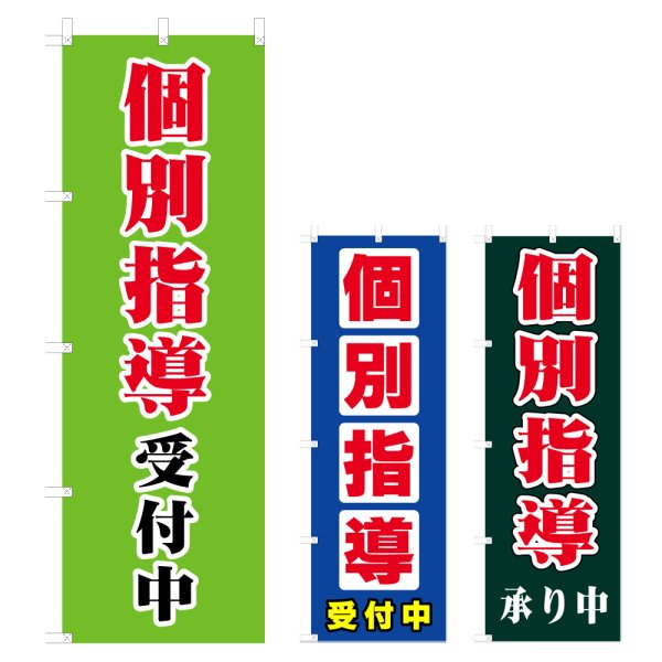 画像1: のぼり　個別指導受付中 (選べるデザイン) V0053 (1)