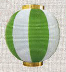 画像1: 【緑/白】尺丸サイズポリ提灯 (1)